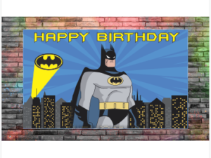 Alternative view of Batman Theme Birthday Banner - Party Decor