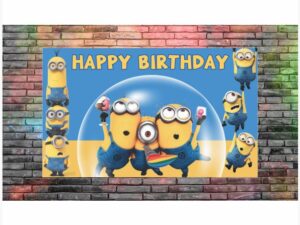 Alternative view of Minion Madness Birthday Banner: Let the Fun Begin