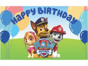 Paw Patrol Birthday Banner - Kids Party Decor