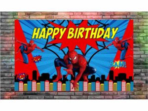 Alternative view of Spiderman Birthday Banner - Kids Party Decor