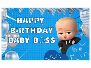 Baby Boss Theme Birthday Banner