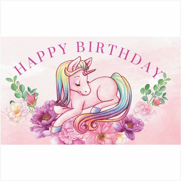 Magical Unicorn Birthday Banner - Kids Party Decor